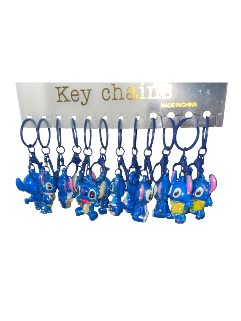 CUTE STITCH BAG CHARMS KEYCHAINS- SET OF 12